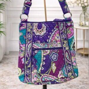 Vera Bradley Heather Pattern Quilted Cotton Crossbody Hipster Designer NWOT